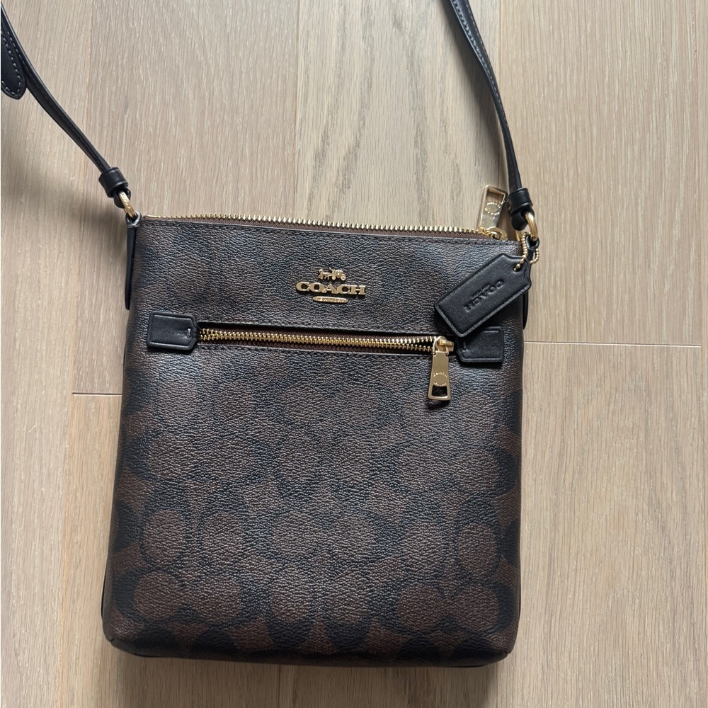 Coach Signature Brown Crossbody Rowan Bag